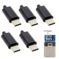 thumbnail image 3 of JSER 5pcs/lot DIY 24pin USB Type C USB-C Male OTG Host Type 5.1k Resistor with Housing Cover, 3 of 6