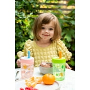 Zak Designs Capri Tumbler, Soft Straw Tumbler for Toddlers, 12oz, Leak-Proof, Easy to Hold, Sunshine and Rainbows