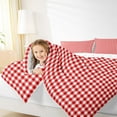 thumbnail image 4 of Homewish Red Checkerboard Queen Comforter Set,Geometric Plaid Grid Bedding Sets,Modern Minimalism Artistic Bedding Comforter Set For Kids,Breathable Home Decor Reversible,3 Pieces, 4 of 8