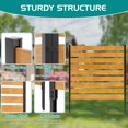 thumbnail image 6 of Slsy Air Conditioner Fence Outdoor Privacy Screens, 1 Panel 38" W x 60" H Wood Fence Panels Trash Can Fence with Metal Stakes, Pool Equipment Enclosure Fence for Outside, 6 of 7