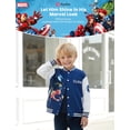 thumbnail image 2 of Chaqueta Disney Venom Varsity para niños de 12 a 13 años, color azul oscuro, 2 of 6