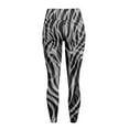 thumbnail image 6 of Renewold Zebra Stripes Grey Yoga Pants for Women with Pockets Full Length Workout Leggings High Waist Tummy Control Lounge Pants Activewear Fashion Womens Leggings, XS, 6 of 8