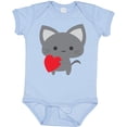 thumbnail image 3 of Inktastic Heart Cat Boys or Girls Baby Bodysuit, 3 of 5