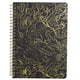 thumbnail image 1 of Libreta en espiral mini negra 8.25" x 6.25", resistente y con 160 páginas rayadas, diseño floral dorado, 1 of 3