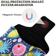 thumbnail image 3 of Haosy Vibrant Tropical Pineapple Orange Golf Mallet Putter Cover Strong Magnetic Leather Golf Club Headcover Closure, 3 of 7