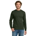 thumbnail image 3 of Gildan Heavy Cotton Men's Long Sleeve Tee, Comfortable Assorted T-Shirt, Mix Color, 3-Pack, 2XL, 3 of 6