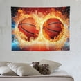 thumbnail image 4 of GOSMITH  Football Tapestry for Boys Kids Basketball Wall Tapestry Sports Tapestries Fire and Ice Wall Hanging,Rugby Soccer Tapestry Girls Teens Ball Game Wall Tapestry Sport Theme Room, 4 of 7