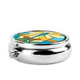 thumbnail image 3 of ZICANCN Round Pill Box Organizer with 3 Compartment, Painted Cartoon Dragonfly Portable Travel Pill Cases for Pocket or Purse, 3 of 6