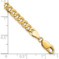 thumbnail image 3 of Precious Delicate Refined 14K 4.5mm Flat Beveled Curb Chain Unique Fashionable Brilliant, 3 of 3
