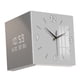 thumbnail image 3 of Reloj de pared de doble cara, reloj decorativo, fácil de leer, para interiores, montado en la pared con Gris, 3 of 9