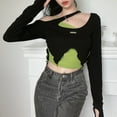 thumbnail image 3 of Jinsinto Crop Top pour Femmes, Y2k m, 3 of 5