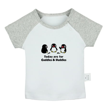 

Today are for Cuddles Huddles Funny T shirt For Baby Newborn Babies Animal Penguin T-shirts Infant Tops 0-24M Kids Graphic Tees Clothing (Short Gray Raglan T-shirt 18-24 Months)