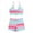 Multicolor, variant on Two Piece Swimsuits for Women Boho Floral Print Swimsuit Drawstring Tank Swimwear Tummy Control Boyshorts Swimsuits