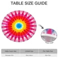 thumbnail image 6 of Colorful Tie Dye Mandala Pattern Round Fitted Tablecloth with Elastic Edge,Dining Table Cover Waterproof,Outdoor Round Tablecloth for Camping,Dining,Indoor and Outdoor, 6 of 7