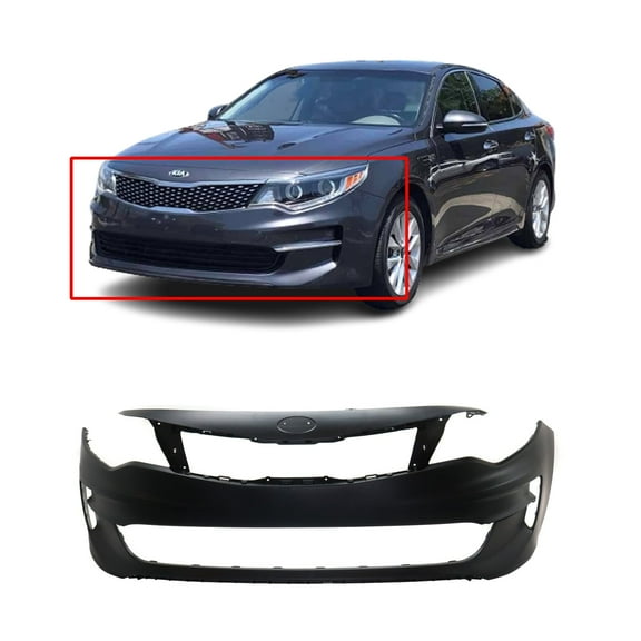 DCP Front Bumper Cover For 2016-2018 Kia Optima W/O Fog Light Primed KI1000182
