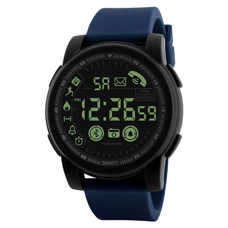 Dom syv indenlandske coappsuiop watches for men fitness tracker waterproof bluetooth smart watch  sport pedometer for android ios mens watches - Walmart.com