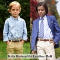 thumbnail image 4 of Kids Reversible Belts for Boys Back to school Classic Casual Children Leather Belt for School Uniform Jeans, 4 of 8