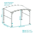 thumbnail image 4 of Sunnydaze 9' x 12' x 7.5' Tan Steel Pergola, 4 of 9