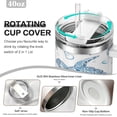thumbnail image 4 of 40oz Stainless Steel Sea Turtle Tumbler - Handle, Lid, Straw, Ideal Ocean-Themed Gift for Women, 4 of 6