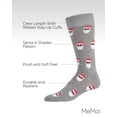 thumbnail image 3 of MeMoi Men's Festive Funny Santa Shades Novelty Crew Socks - Mens - Male, 10-13, Medium Gray Heather, 3 of 9