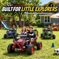thumbnail image 3 of Conchico 36V Powered Ride on Toy for Big Kids, 2 Seater Electric Ride on Car with Rear Wheel Suspension, Bluetooth, Max Speed 8 mph, Aged 6+, Red, 3 of 8