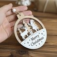 thumbnail image 4 of CuiLiyq 2 PCS Round Christmas Decorations, Wooden Creative Small Hanging Ornaments, Christmas Tree Decoration Supplies, 4 of 5