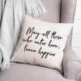 thumbnail image 2 of Creative Products Leave Happier 18x18 Spun Poly Pillow, 2 of 2