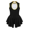 thumbnail image 3 of Ocealan Girls Ringmaster Circus Show Dancewear Sleeveless Leotard Tail Skirts Lion Tamer Uniform Black 14, 3 of 7
