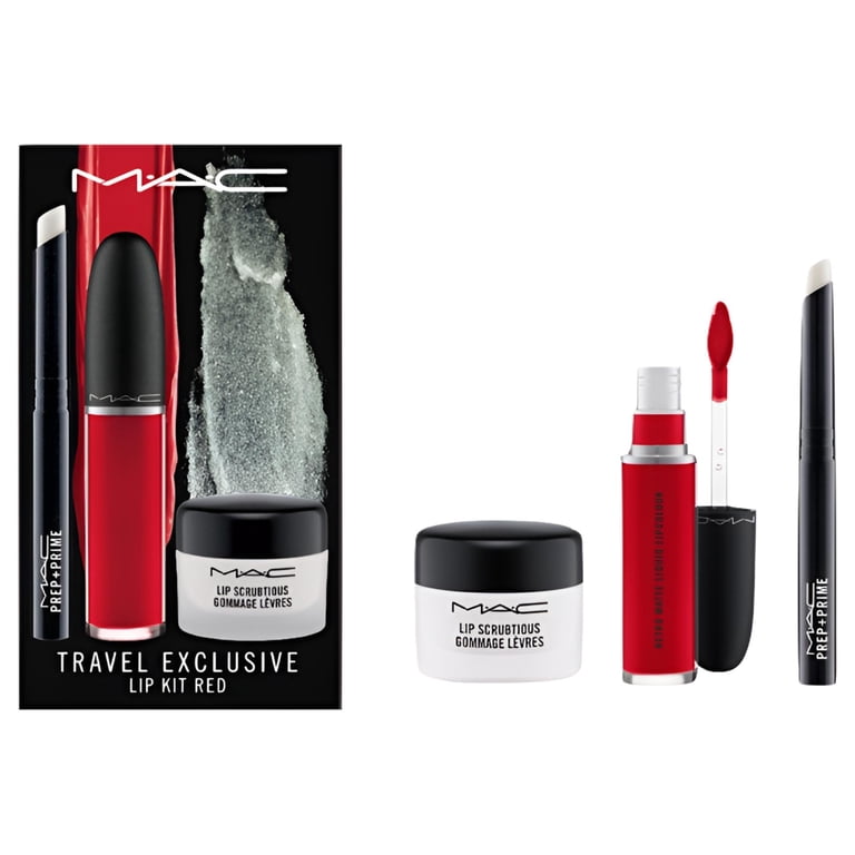 m.a.c. holiday exclusive wrapped in red lip & eye kit Mac Travel Gluténmentes