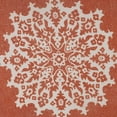 thumbnail image 3 of Ox Bay Ava 20" x 20" Orange/White Medallion Cotton Adult Decorative Throw Pillow, 3 of 9