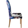 thumbnail image 3 of Funda elástica para silla ABPHQTO con diseño de perro astronauta y universo espacio, 3 of 4