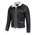 thumbnail image 2 of CloudStyle Mens Vintage Motorcycle Biker Leather Jacket, 2 of 11