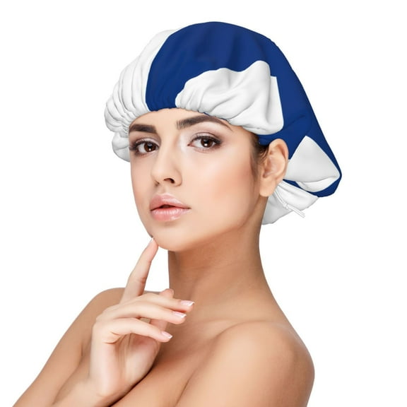 Flag Of Finland Sleep Cap Satin Bonnet Sleeping Hat Soft Elastic Night Hair Cover For Women