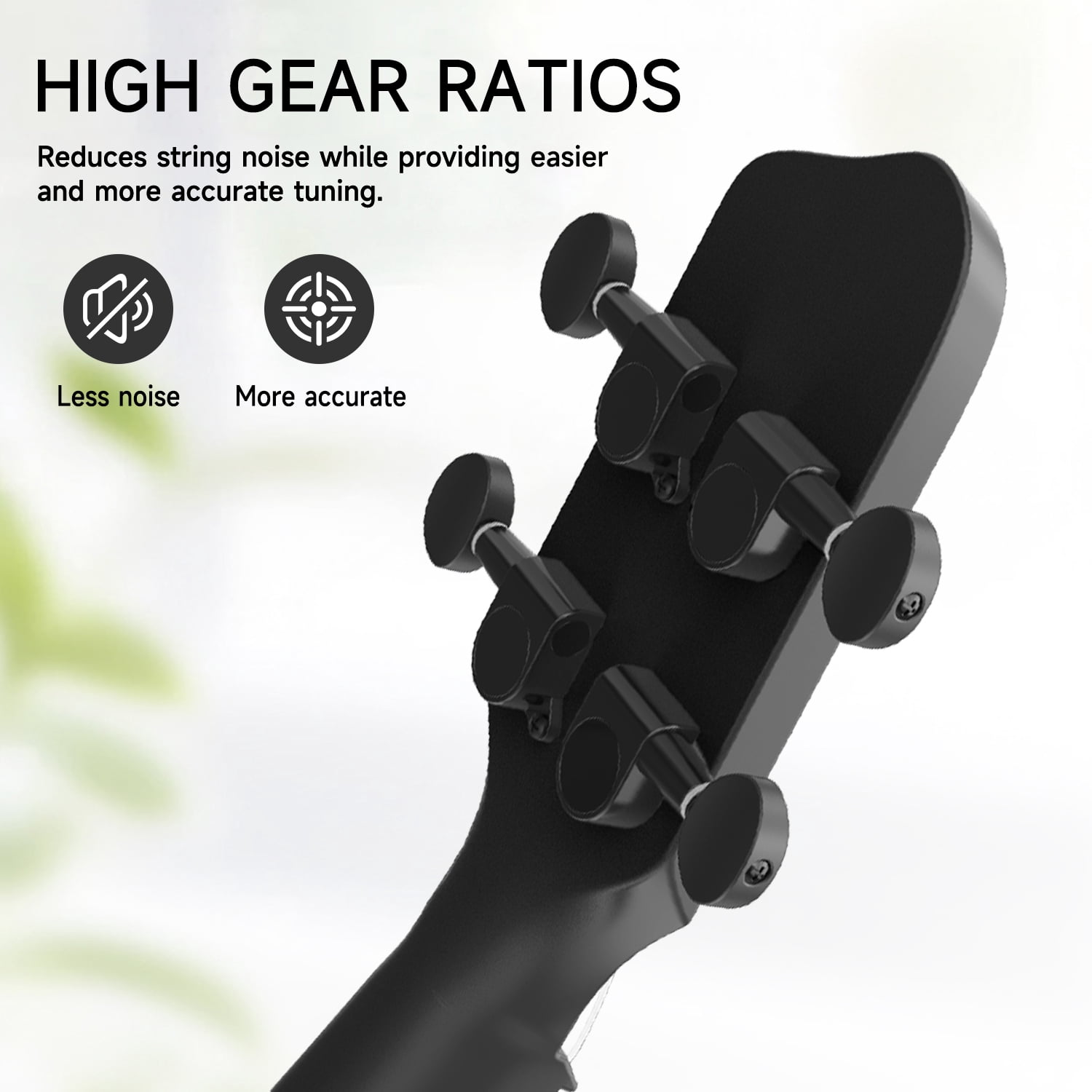 Donner Ukulele for Adult Kids 23 Inch Concert Ukelele, Christmas Gift, Black