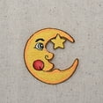 thumbnail image 2 of Yellow Moon/Star - Man in the Moon - Iron On Applique/Embroidered Patch, 2 of 2