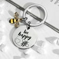 thumbnail image 2 of Llavero de acero inoxidable inspirador con colgante pequeño de avispa y abeja, 2 of 6