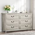 thumbnail image 5 of SUGIFT 6 Drawer Double Dresser, Wood Chest of Drawers for Bedroom, Gray Finish, 5 of 9