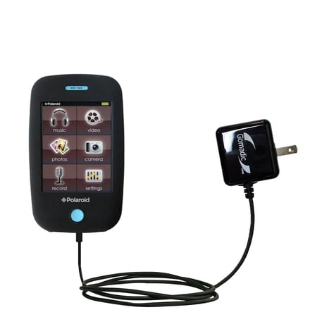 Gomadic Intelligent Compact AC Home Wall Charger suitable for the Polaroid PMP283C-8 - High output power with a convenient, foldable plug design - Use