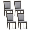 thumbnail image 1 of Costway Wood Dining Chairs Set of 4 with Rubber Wood Frame Padded Seat High Backrest, 1 of 9