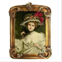 Vintage Picture Frame 5x7 Inch, Gold Antique Photo Frames with Glass Front for Tabletop and Wall Hanging, Home Decor, Art Deco, Photo Gallery, Displays, Gift Ideas (Gold, 5x7)