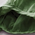 thumbnail image 5 of Cagogo Women Plus Size Two Piece Set Round Neck 3/4 Sleeve Blouse Wide Leg Pants Casual Solid Boho Loose Matching Outfits Summer Business Cruise Travel Clothes, Green XL, 5 of 7