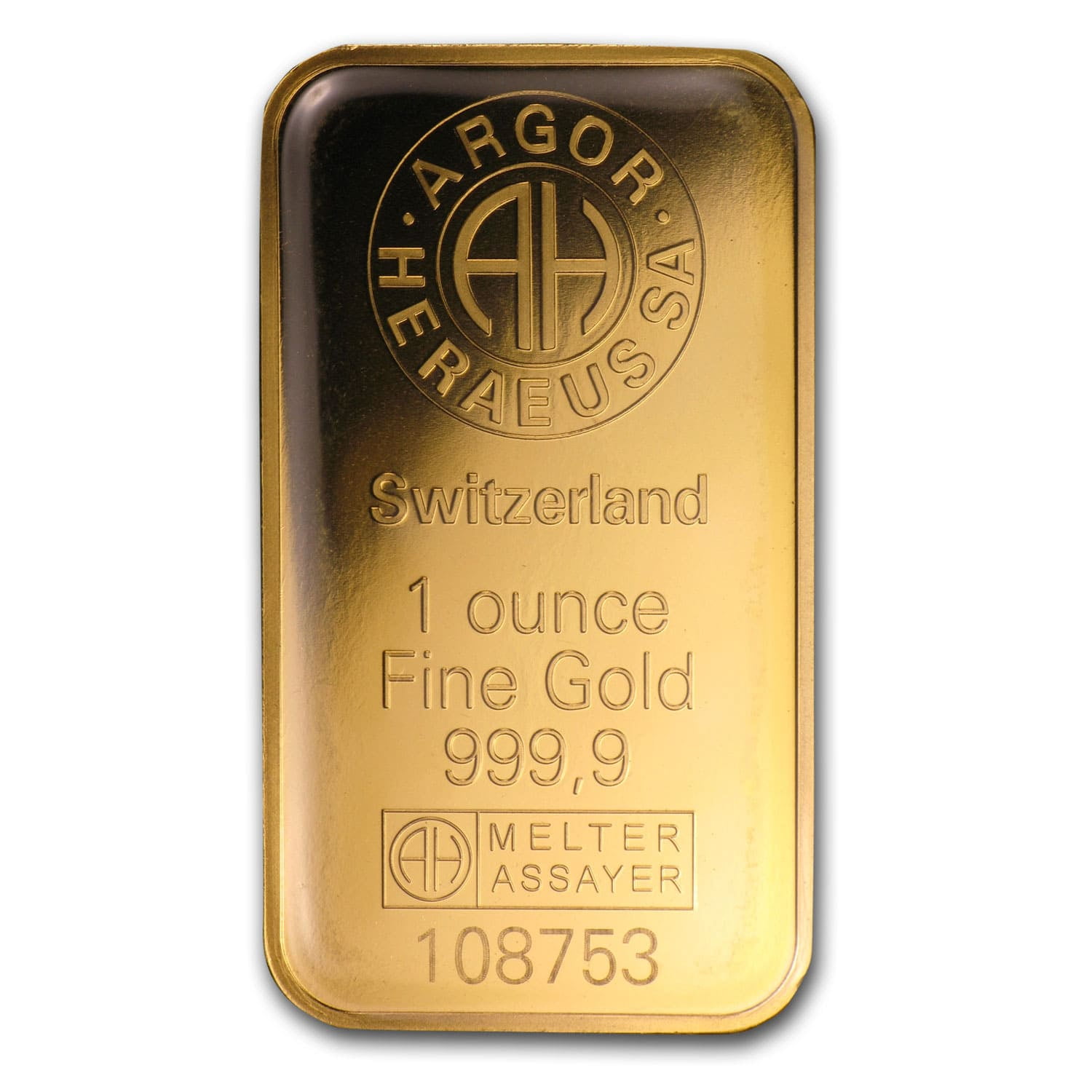 1 oz Gold Bar - KineBar Design (In Assay)