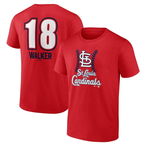 Men's Jordan Walker Red St. Louis Cardinals Fastball Player Name & Number T-Shirt