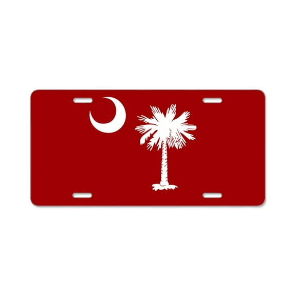 CafePress - SC Palmetto Moon - Aluminum License Plate, Front License Plate, Vanity Tag