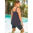thumbnail image 2 of Swim 365 Women's Plus Size Back-Smoothing Tankini Top, 2 of 4