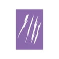 thumbnail image 2 of Effete Feline Claw Marks Scratch Metal Art Sign, 2 of 6