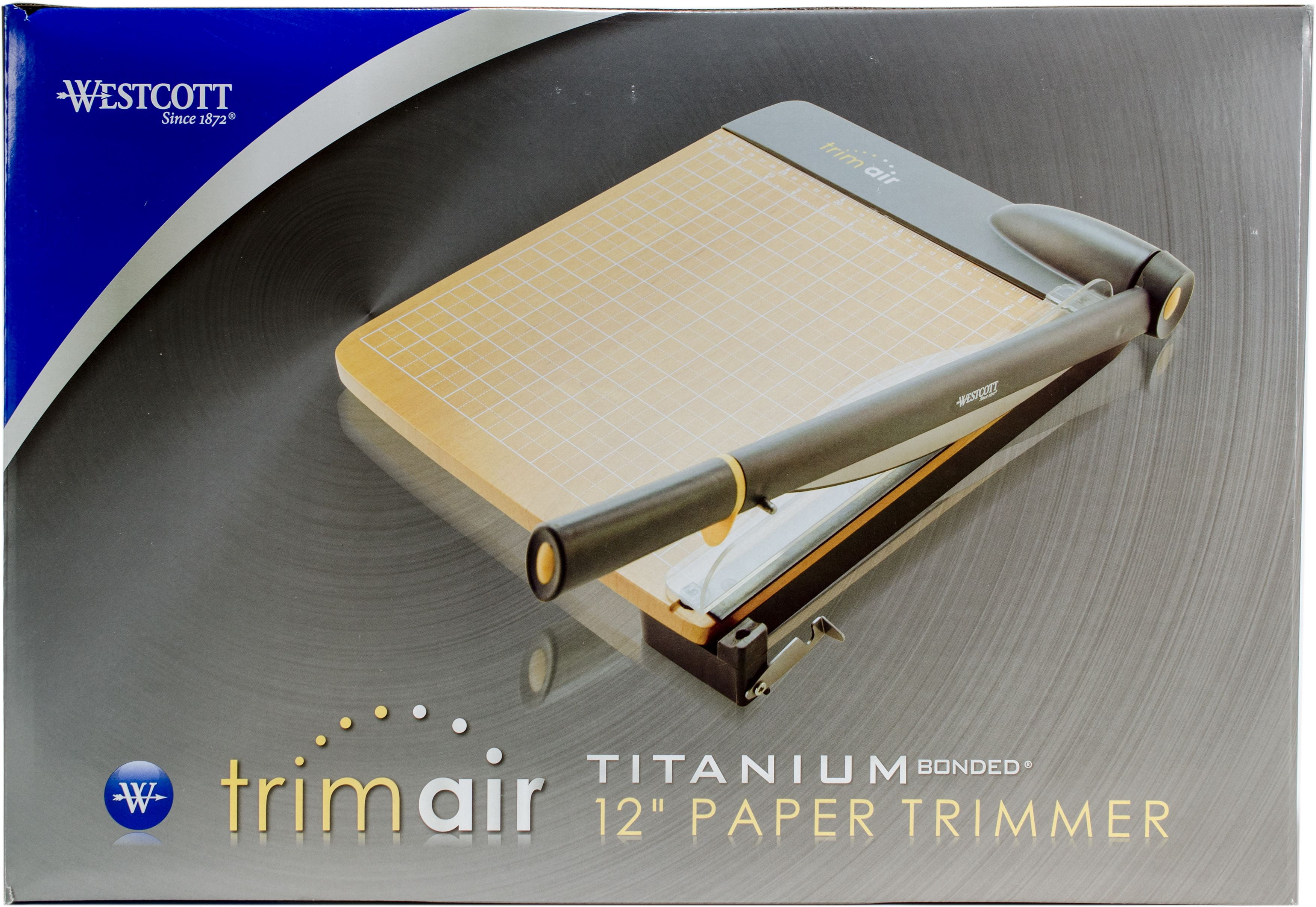 Westcott 12 TrimAir Titanium Wood Guillotine Paper Trimmer 