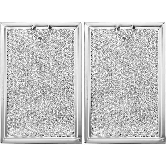 Microwave Oven Grease Filter Replacement for WB06X10359, 7-5/8 x 5 Inches, Range Hood Air Filter, High Temperature Resistant, Silver