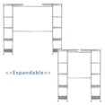 Expandable DoubleRod Clothes Rack Closet Organizer System, 58" to 83