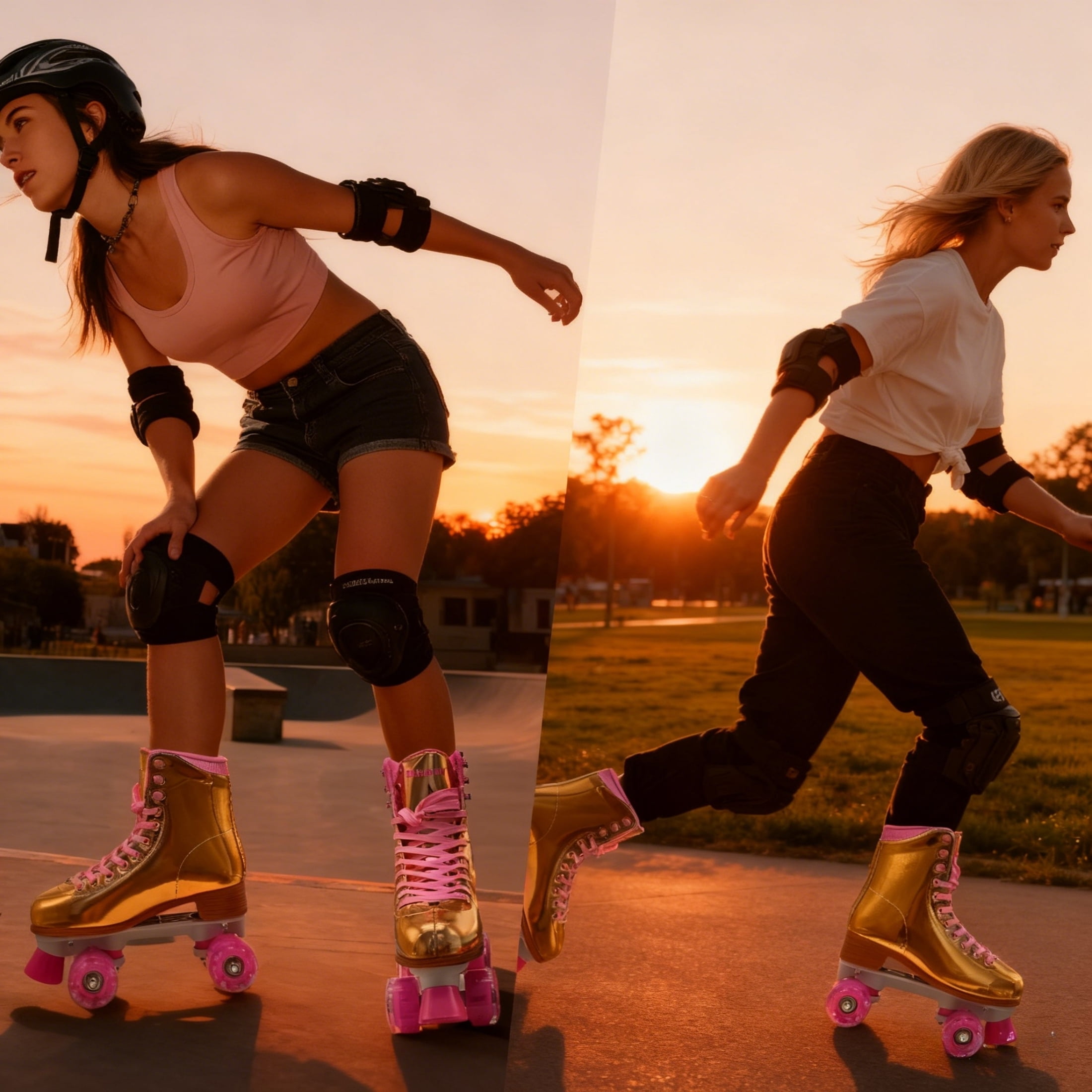 JZY High-Top Quad Roller Skates for Women & Teens,Light-Up Wheels & PU Leather Design for Indoor & Outdoor Use